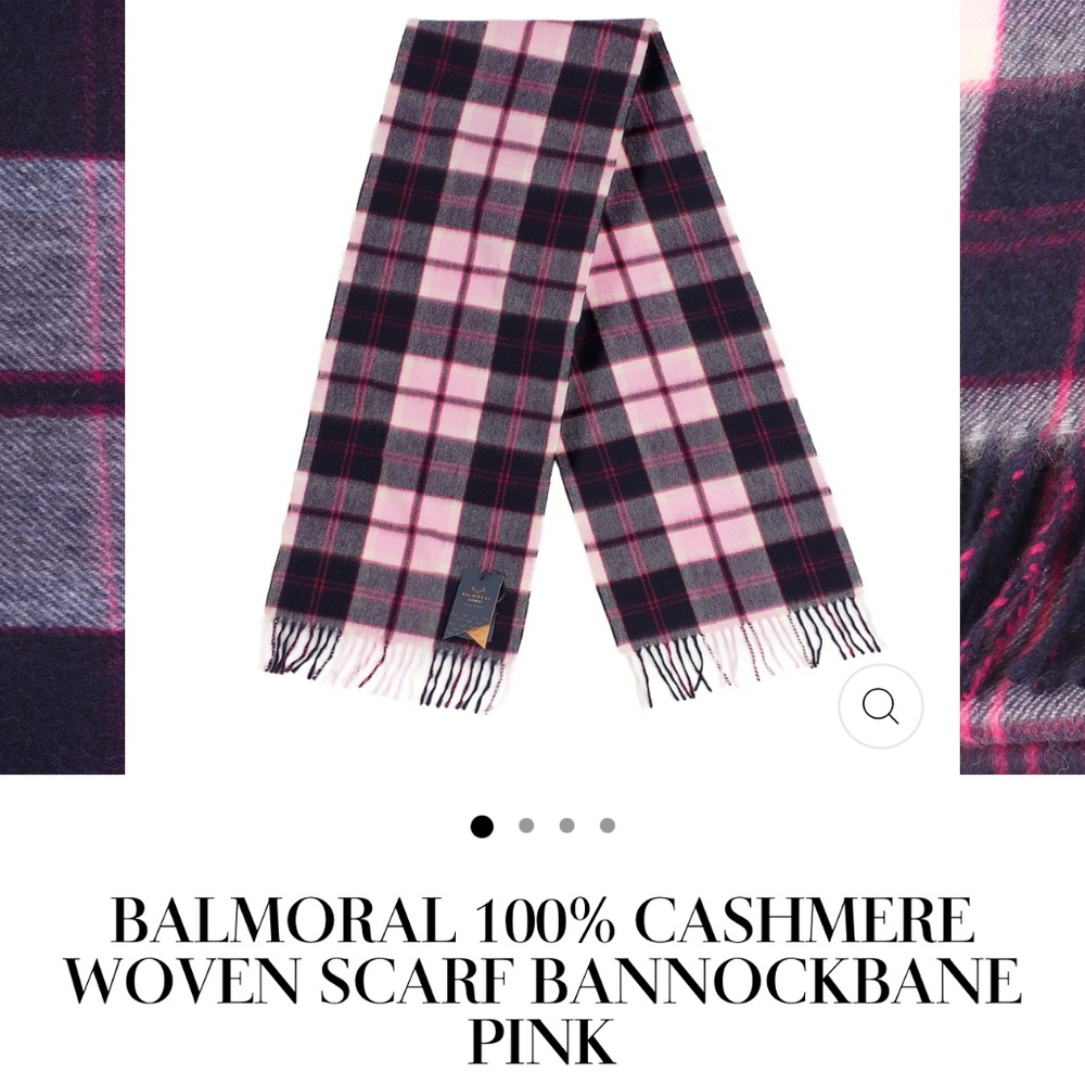 Balmoral cashmere tartan scarf